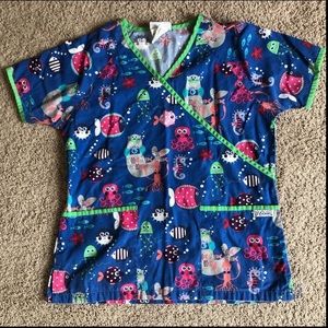 Ocean Animals Scrub Top